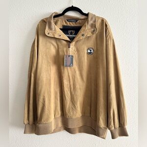 NWT Pebble Beach Weatherproof Vintage Pullover Sweatshirt in Tan Size Large